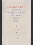 T. G. Masaryk a vznik Washingtonské deklarace v říjnu 1918 - náhled