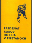 Päťdesiat rokov hokeja v Piešťanoch 1937-1987 - náhled