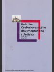 Ročenka Československého dokumentačního střediska 2003 - náhled
