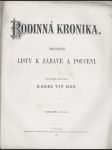 Rodinná kronika týdenník II., Praha, 1862 - náhled