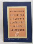 Akustické a radiové zaměřování v geodesii a kartografii - náhled