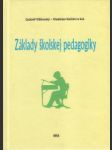 Základy školskej pedagogiky - náhled