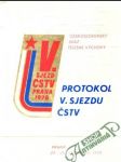 Protokol V. sjezdu ČSTV - náhled