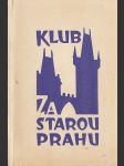 Klub Za starou Prahu - náhled