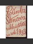 Ročenka Štencova nakladatelství na rok 1933 - náhled
