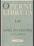 Operní Libreta 1-23. Liška Bystrouška - náhled