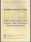 Latinsko-německo-český slovník nemocí, úrazů a příčin smrti a výrazů s nimi souvisejících (nejen) pro genealogy - náhled