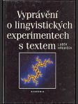 Vyprávění o lingvistických experimentech s textem - náhled