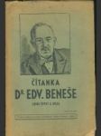 Čítanka Dr. Edv. Beneše (Jeho život a dílo) - náhled