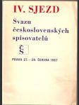 Iv. sjezd svazu československých spisovatelů - náhled