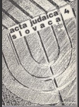 Acta Judaica Slovaca 4. - náhled
