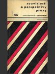 Souvislosti a perspektivy prózy - mezin. setkání prozaiků a kritiků, leden 1963 - sborník projevů na symposiu Svazu čs. spisovatelů - náhled