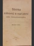 Sbírka  zákonů a nařízení,  státu  československého ročník 1931 - náhled