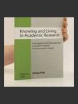 Knowing and living in academic research : convergences and heterogeneity in research cultures in the European context - náhled