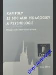 Kapitoly ze sociální pedagogiky a psychologie - náhled