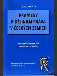Prameny k dějinám práva v českých zemích - náhled