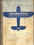 Technológia výroby leteckých modelov - náhled