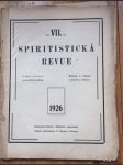 Spiritistická revue 1926 / 7. ročník - náhled