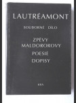 Souborné dílo - Zpěvy Maldororovy, Poesie, Dopisy - náhled