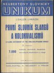 První slovník slangů a kolokvialismů - A slang dictionary of the English-speaking world - náhled