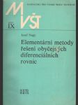 Elementární metody řešení obyčejných diferenciálních rovnic - náhled