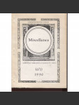 Miscellanea 6/1 - 1990. Oddělení rukopisů a vzácných tisků - náhled