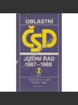Oblastní řád ČSD 1987-1988. Část 2. - náhled