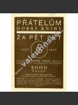 Družstevní práce. Přátelům dobré knihy za pět let (přihláška, reklama, Krásná jizba) - náhled