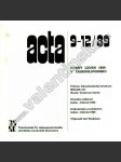 Acta, ročník 3, číslo  9-12, rok 1989 - náhled