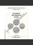 Česká numismatická spol., Členské informace 2/2000 - náhled