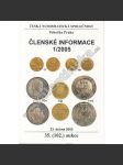 Česká numismatická spol., Členské informace 1/2005 - náhled