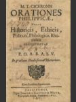 Orationes Philippicae, notis Historicis,Ethicis,Politicis,Philologicis - náhled