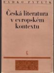 Česká literatura v evropském kontextu - náhled