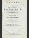 Handbuch des Oesterreichischen Kirchenrechts 2. - náhled