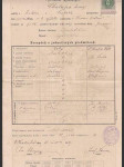 Dobový formulář vysvědčení z gymnásia v hradci králové ze dne 12. února 1887 - náhled