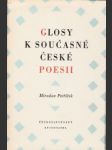 Glosy k současné české poesii - náhled