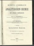 Kurzes Lehrbuch der Analytischen Chemie 1+2 - náhled