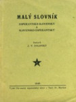 Malý slovník esperanto slovenský a slovensko esperantský - náhled