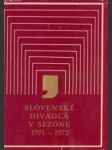 Slovenské divadlá v sezóne 1971-1972 - náhled