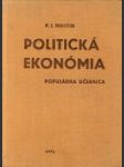 Politická ekonómia - náhled