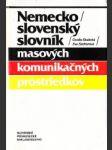 Nemecko-slovenský slovník masových komunikačných prostriedkov - náhled