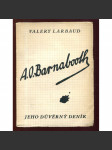 A. O. Barnabooth. Jeho důvěrný deník - obálka Josef Čapek - náhled