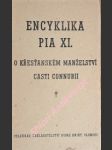 Encyklika " casti connubii - o křesťanském manželství " - pius xi. - náhled