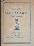 Sestra úzkost - výbor z povídek - čep jan - náhled