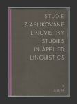 Studie z aplikované lingvistiky 2/2014 - náhled