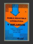 Česká nezávislá literatura v ohlasech - náhled