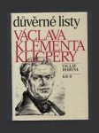 Důvěrné listy Václava Klementa Klicpery - náhled