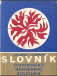 Slovník Slovenského národného povstania - náhled