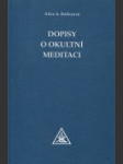 Dopisy o okultní meditaci - náhled