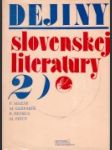 Dejiny slovenskej literatúry II. - náhled